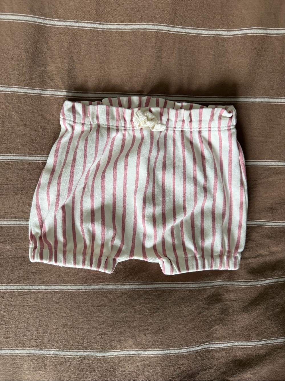 Pehr Striped Pink and White Baby Shorts